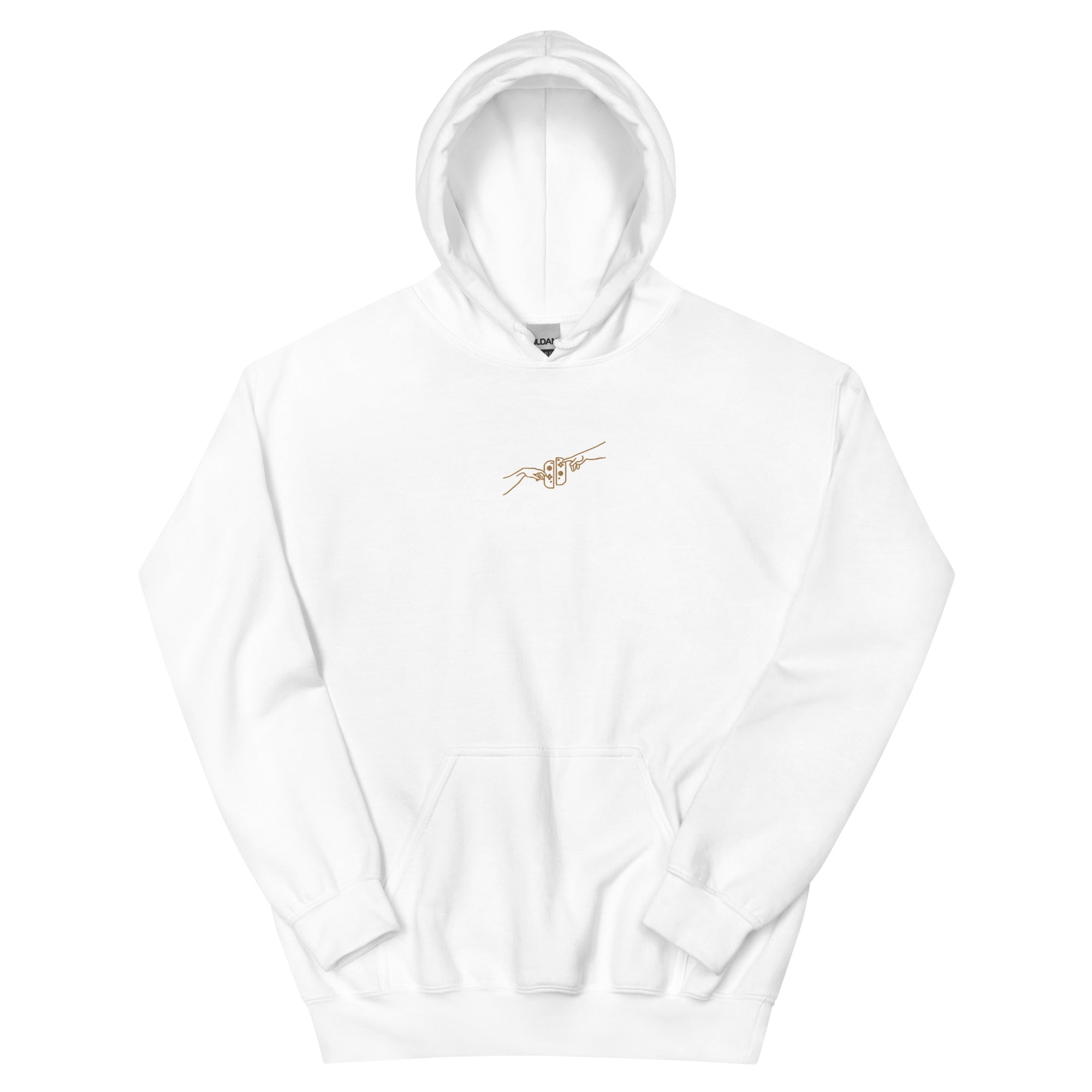 The Creation of Switch | Embroidered Unisex Hoodie | Cozy Gamer Threads and Thistles Inventory White S 