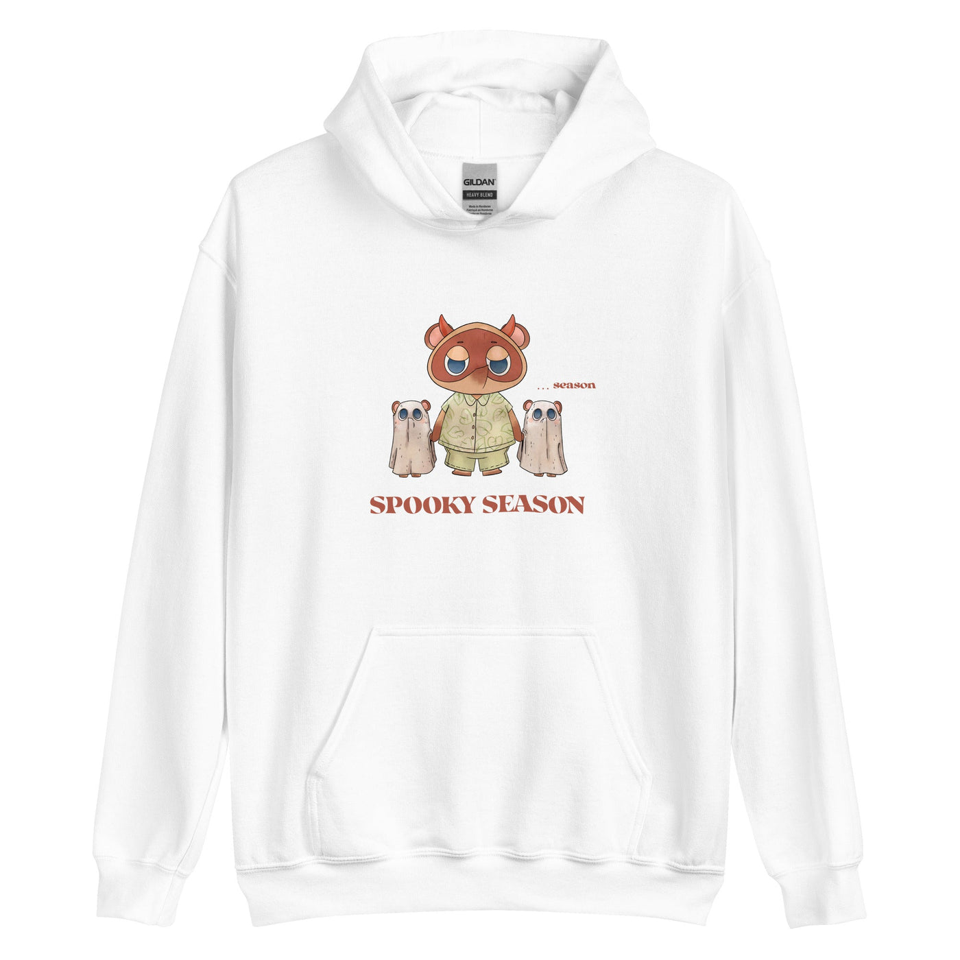 Spooky Season | Unisex Hoodie | Animal Crossing Fall Cozy Gamer Threads and Thistles Inventory White S 