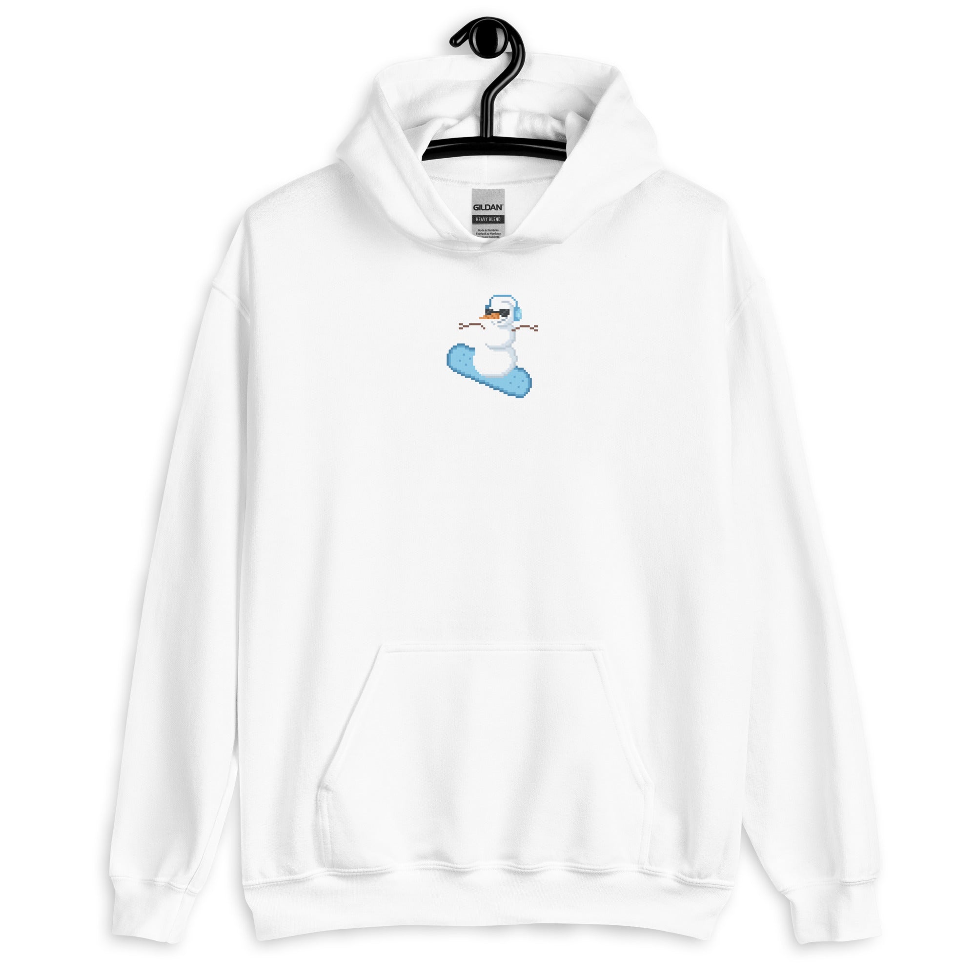 Pixel Snowman | Christmas Unisex Hoodie Threads & Thistles Inventory 