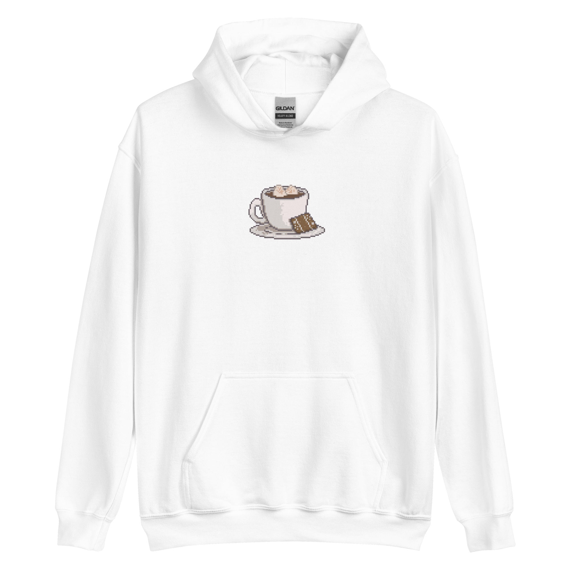 Pixelated Cocoa and Switch | Unisex Hoodie | Cozy Gamer Christmas Hoodie Threads & Thistles Inventory White S 