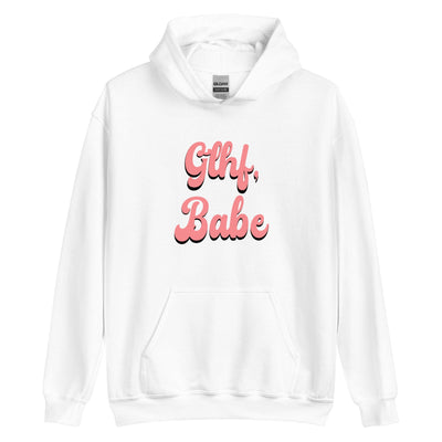GLHF, Babe | Unisex Hoodie | Gamer Affirmations Threads & Thistles Inventory White S 