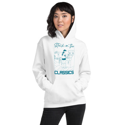 Stuck on the Classics | Unisex Hoodie | Retro Gaming Threads & Thistles Inventory 