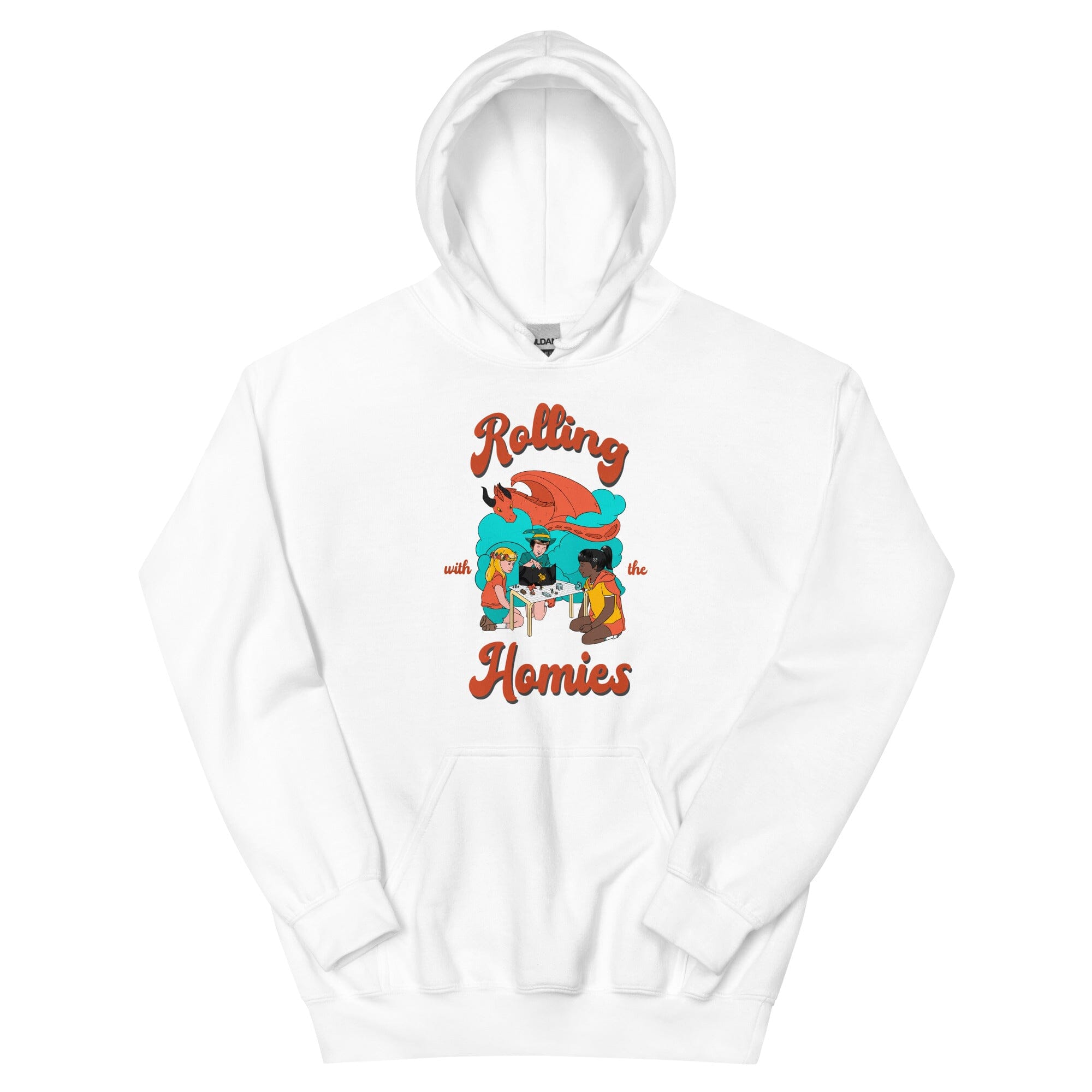 Rolling with the Homies | Unisex Hoodie | Retro Gaming Threads & Thistles Inventory White S 