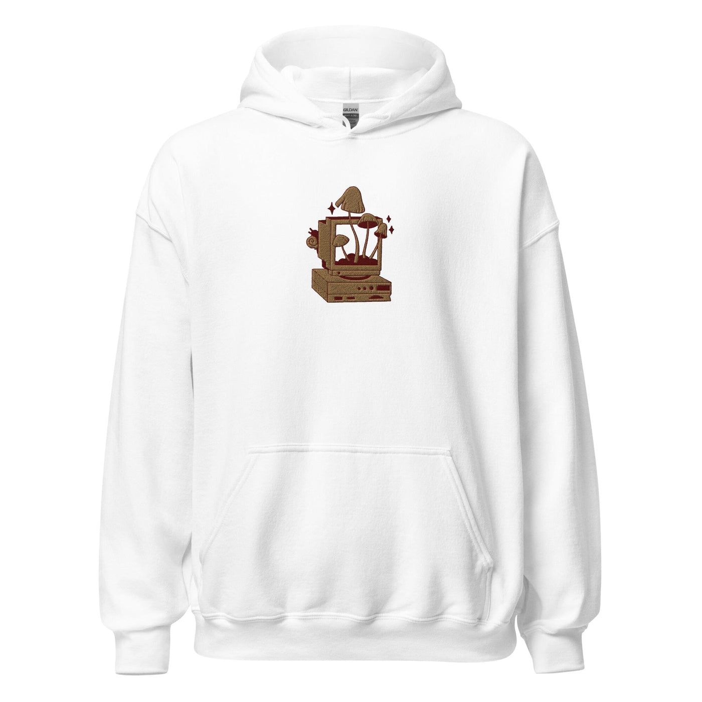 Cozy PC Gaming | Embroidered Unisex Hoodie | Cozy Gamer Threads & Thistles Inventory White S 