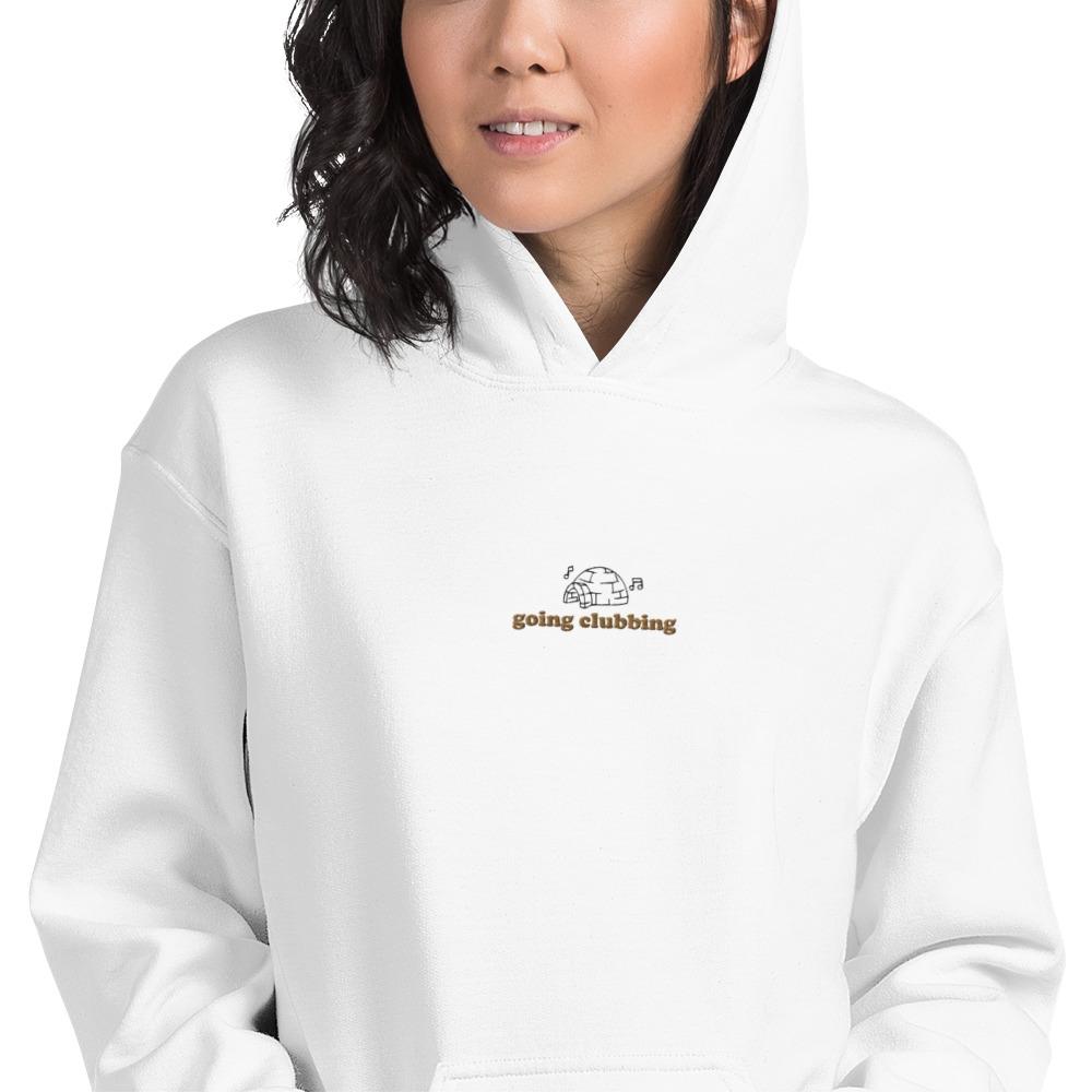 Igloo Going Clubbing | Embroidered Unisex Hoodie | Club penguin Threads and Thistles Inventory 