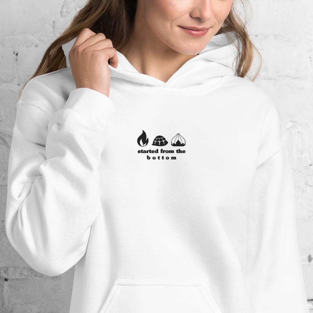 Started from the Bottom | Embroidered Unisex Hoodie | Pokemon Threads and Thistles Inventory 