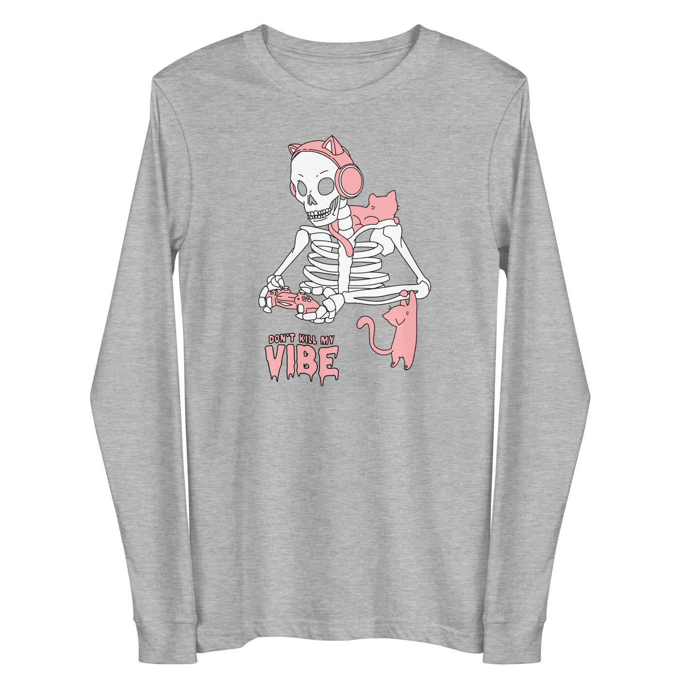 Don't Kill my Vibe | Fall Unisex Long Sleeve Tee Threads & Thistles Inventory Athletic Heather XS 