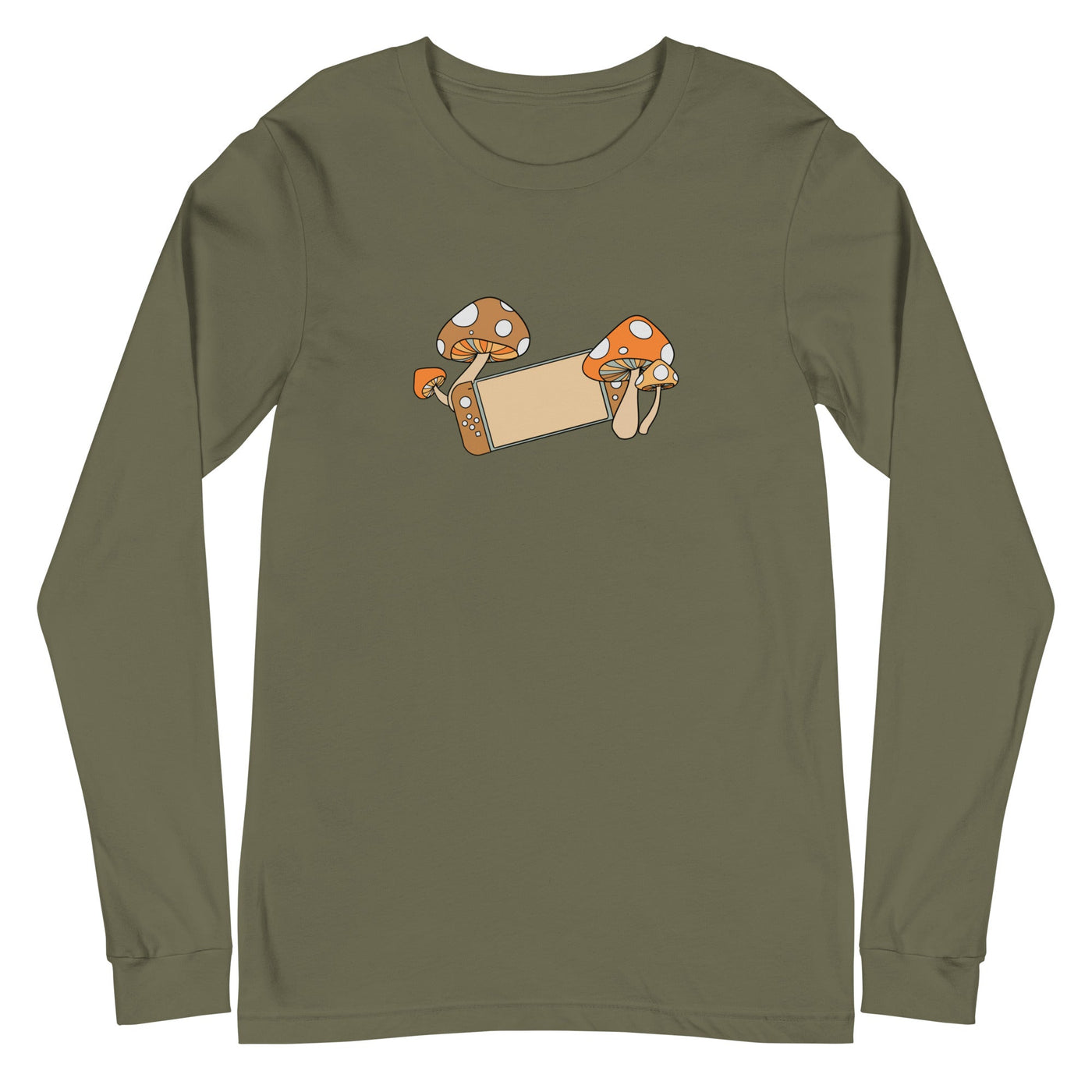Fall Switch | Unisex Long Sleeve Tee | Fall Cozy Gamer Threads & Thistles Inventory Military Green XS 