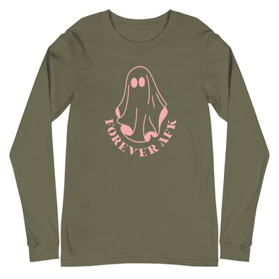 Forever AFK | Fall Unisex Long Sleeve Tee Threads & Thistles Inventory Military Green XS 