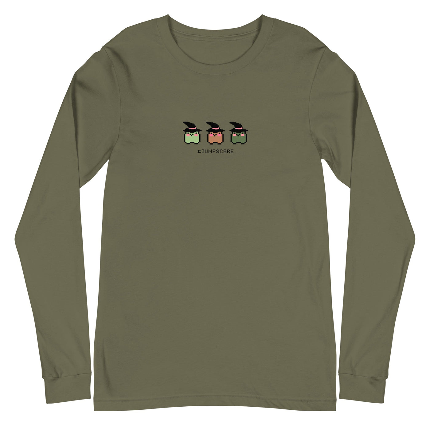 #Jumpscare | Fall Unisex Long Sleeve Tee Threads & Thistles Inventory Military Green XS 