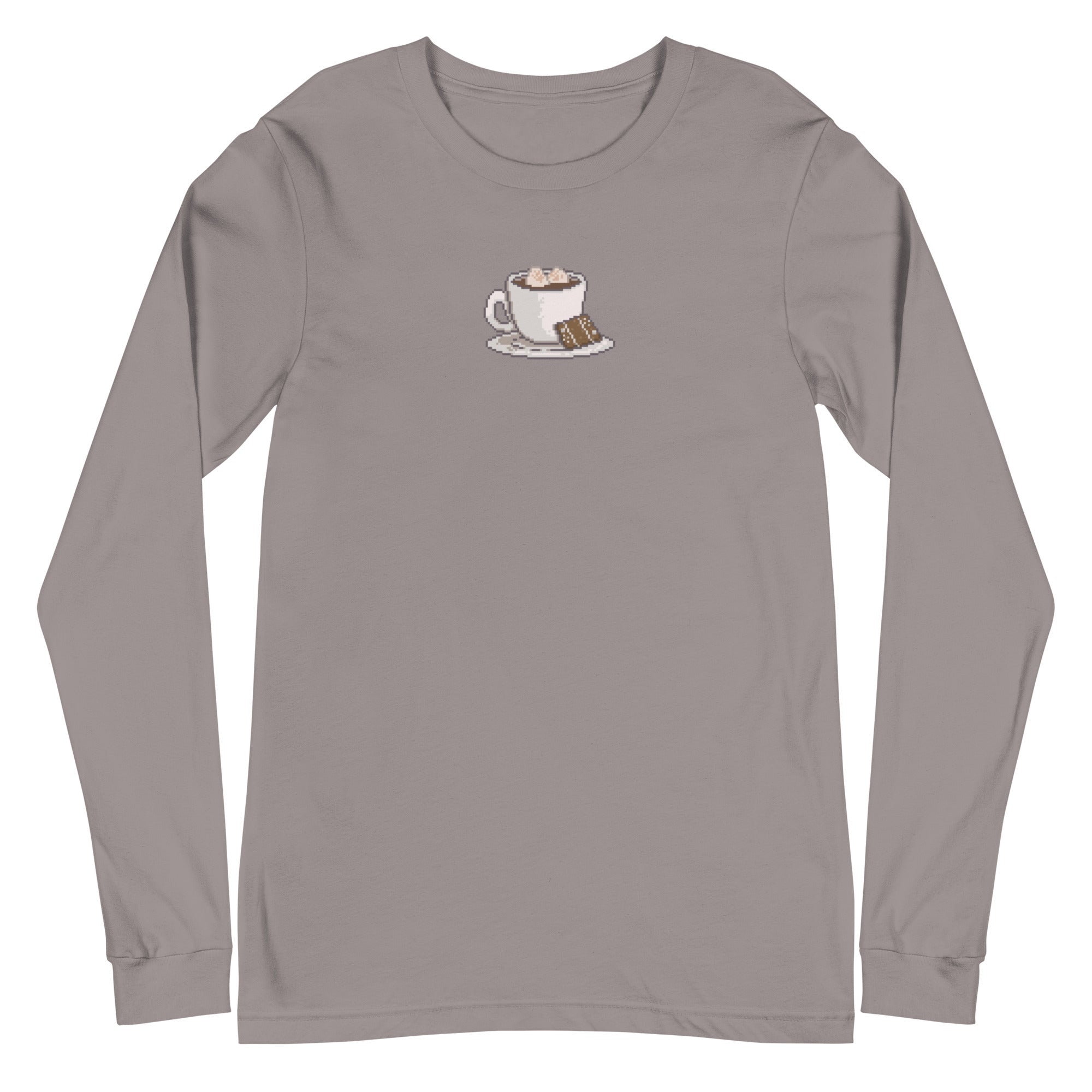 Pixelated Cocoa and Switch | Unisex Long Sleeve Tee | Cozy Gamer T-Shirt Threads & Thistles Inventory Storm XS 
