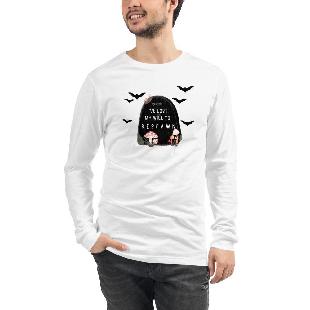 My Will to Respawn | Unisex Long Sleeve Tee Threads and Thistles Inventory 