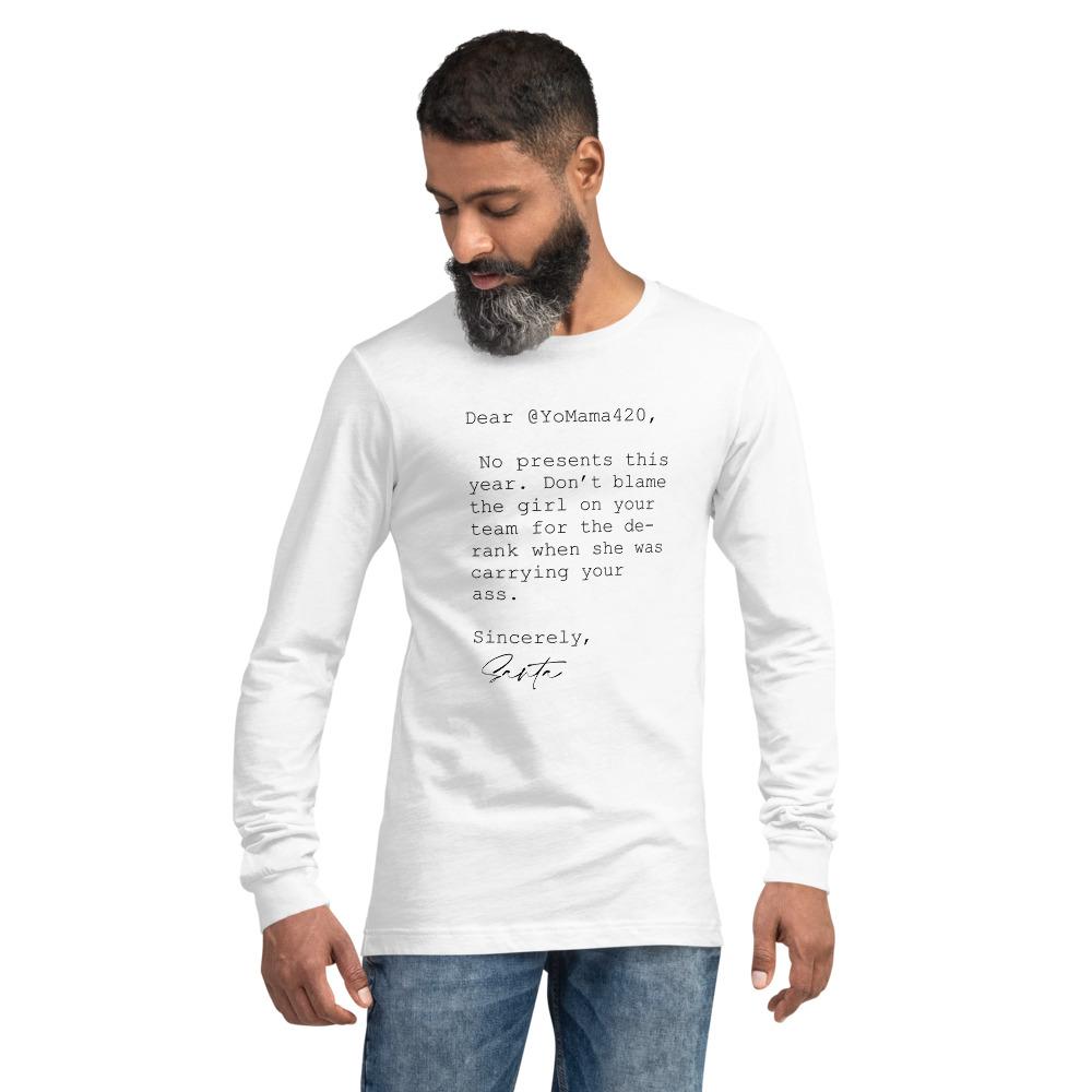 Sincerely Santa | Unisex Long Sleeve Tee Threads and Thistles Inventory 