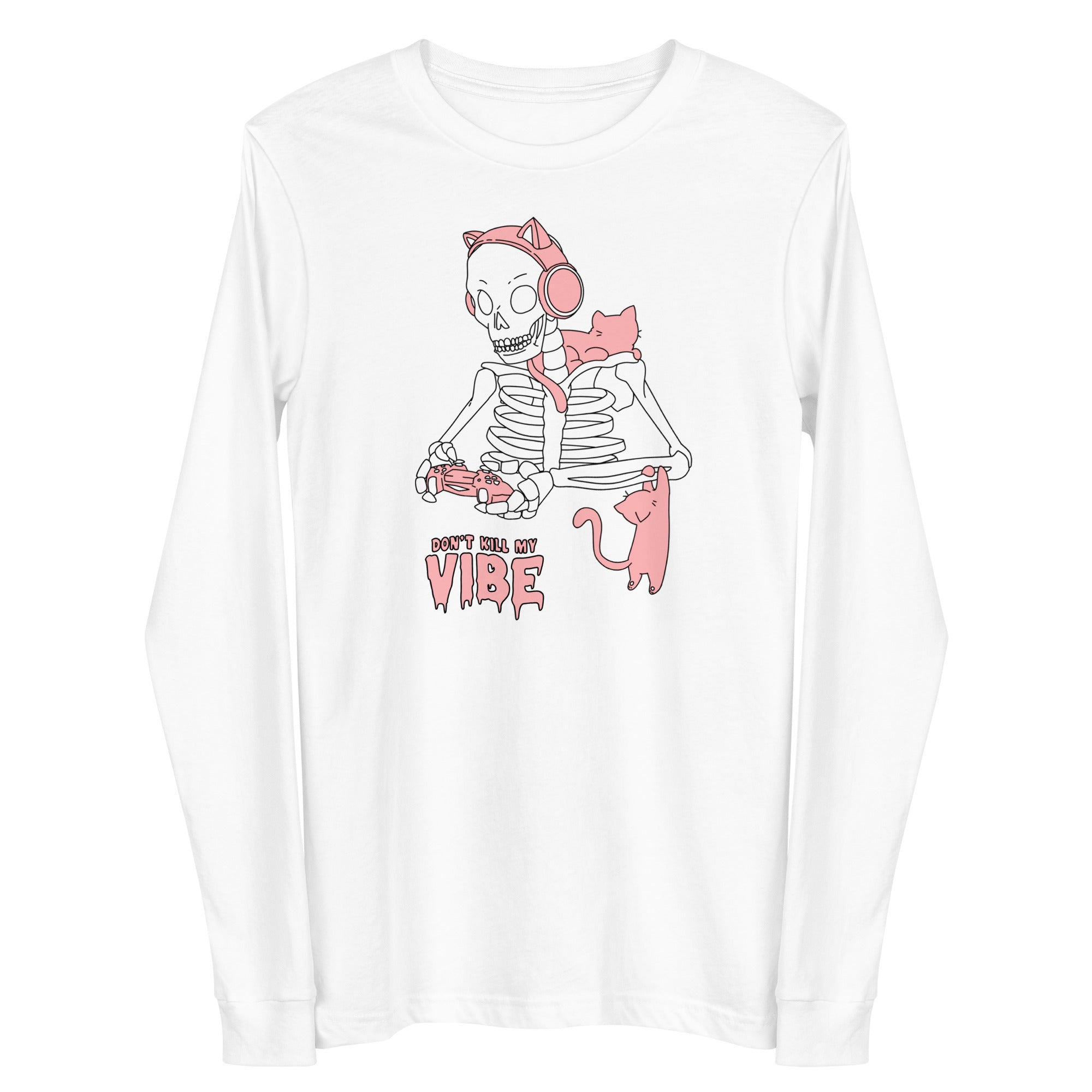 Don't Kill my Vibe | Fall Unisex Long Sleeve Tee Threads & Thistles Inventory White XS 