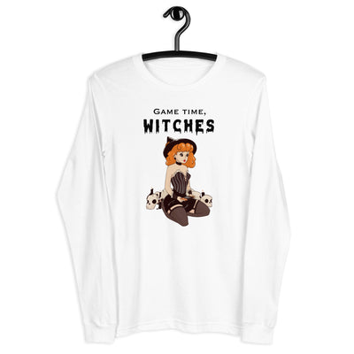 Game Time, Witches | Fall Unisex Long Sleeve Tee Threads & Thistles Inventory 