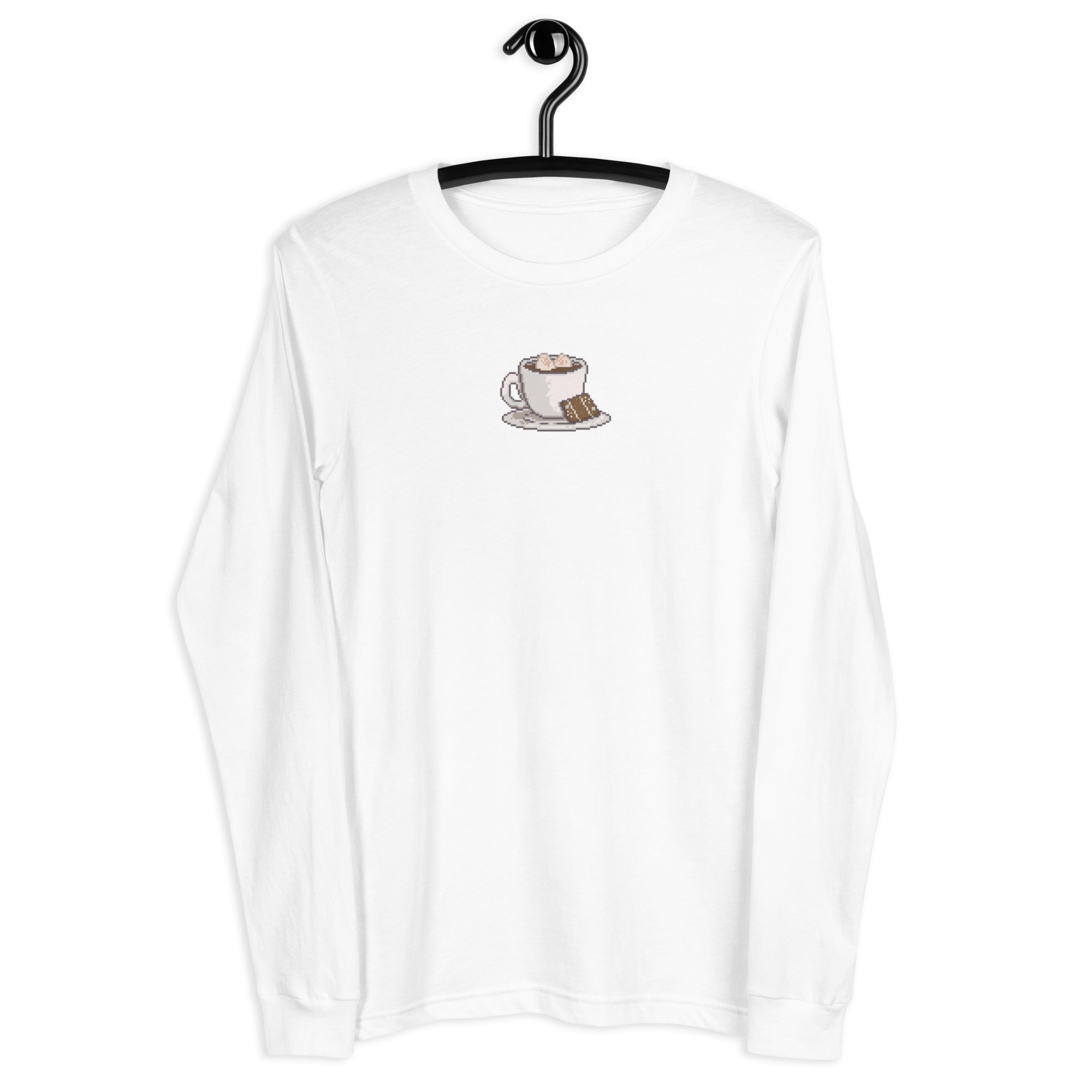 Pixelated Cocoa and Switch | Unisex Long Sleeve Tee | Cozy Gamer T-Shirt Threads & Thistles Inventory 