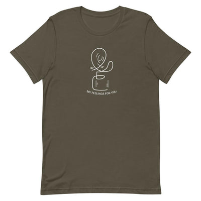 Leah's Feelings | Short-Sleeve Unisex T-Shirt | Stardew Valley Threads and Thistles Inventory Army S 
