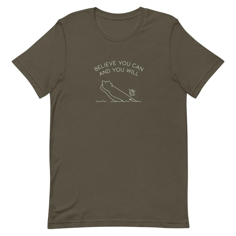 Believe You Can | Short-Sleeve Unisex T-Shirt | Club penguin Threads and Thistles Inventory Army S 