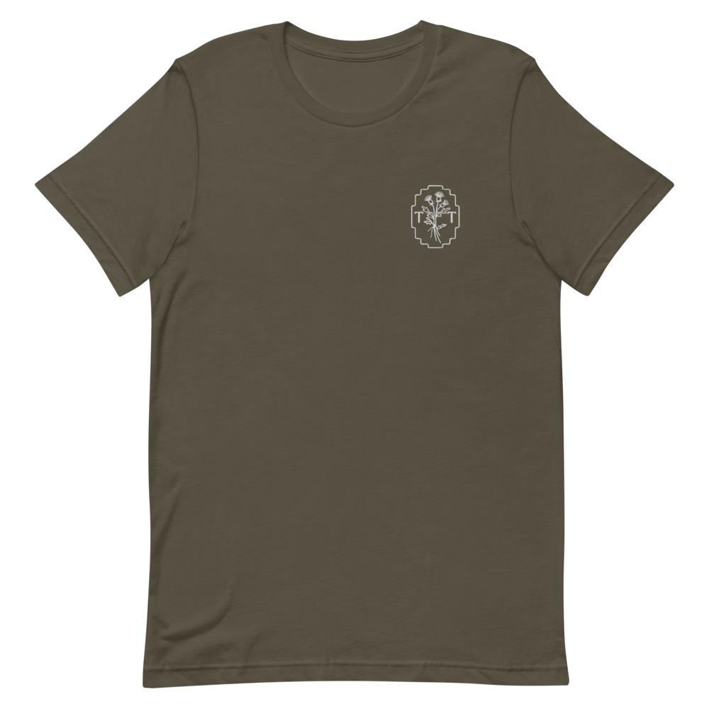 TTInventory Brand Logo | Short-Sleeve Unisex T-Shirt Threads and Thistles Inventory Army S 