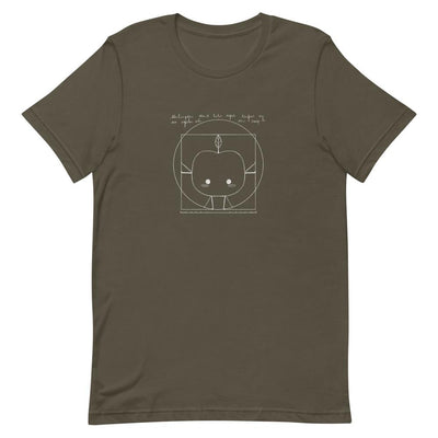 Da Vinci Junimo LIMITED EDITION | Short-Sleeve Unisex T-Shirt | Stardew Valley Threads and Thistles Inventory Army S 