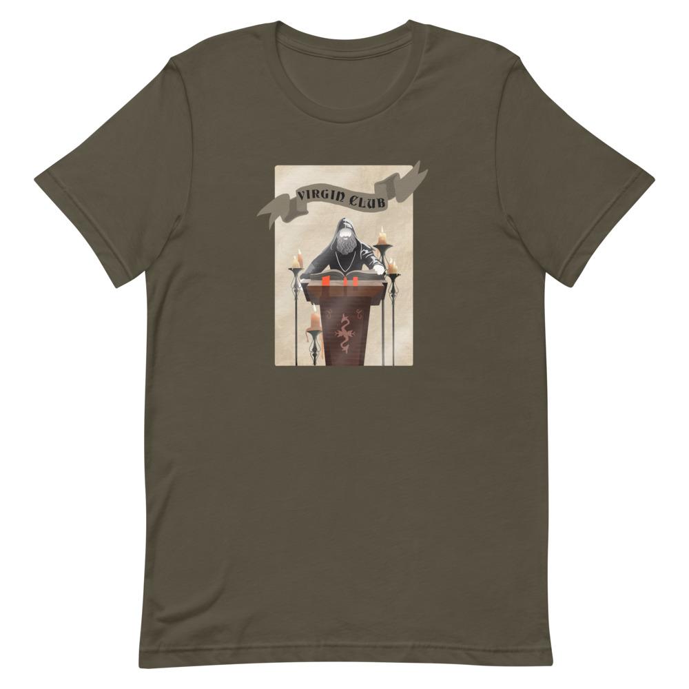 Virgin Club | Short-Sleeve Unisex T-Shirt | Skyrim Threads and Thistles Inventory Army S 