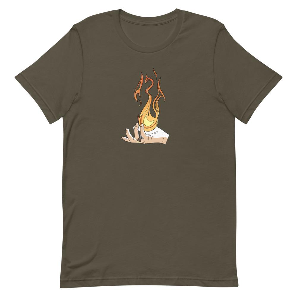 Destruction Spell | Short-Sleeve Unisex T-Shirt | Skyrim Threads and Thistles Inventory Army S 