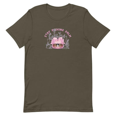 Stay Calm | Short-Sleeve Unisex T-Shirt | Club penguin Threads and Thistles Inventory Army S 