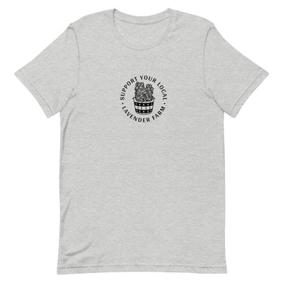 Lavender Farm | Short-Sleeve Unisex T-Shirt | Animal Crossing Threads and Thistles Inventory Athletic Heather M 