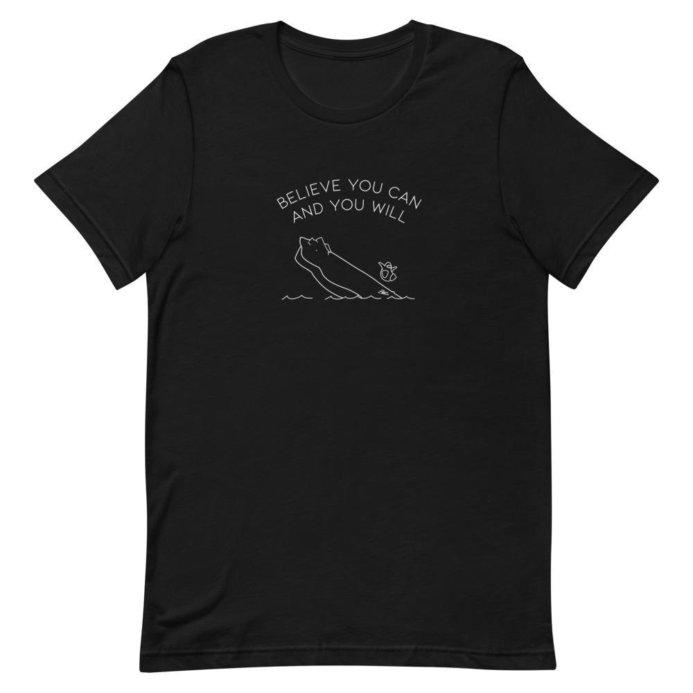 Believe You Can | Short-Sleeve Unisex T-Shirt | Club penguin Threads and Thistles Inventory Black S 