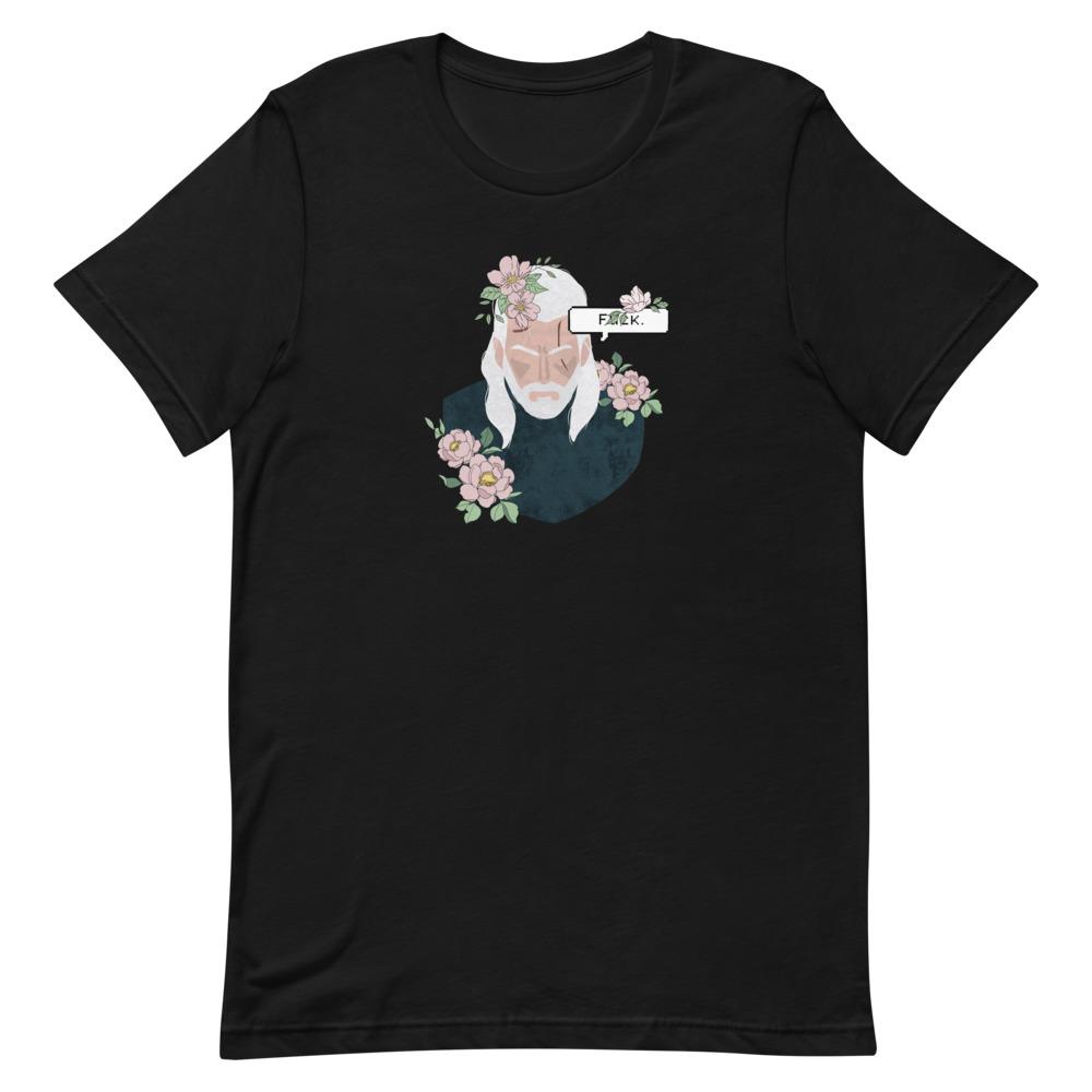 Floral Witcher | Short-Sleeve Unisex T-Shirt | The Witcher Threads and Thistles Inventory Black S 