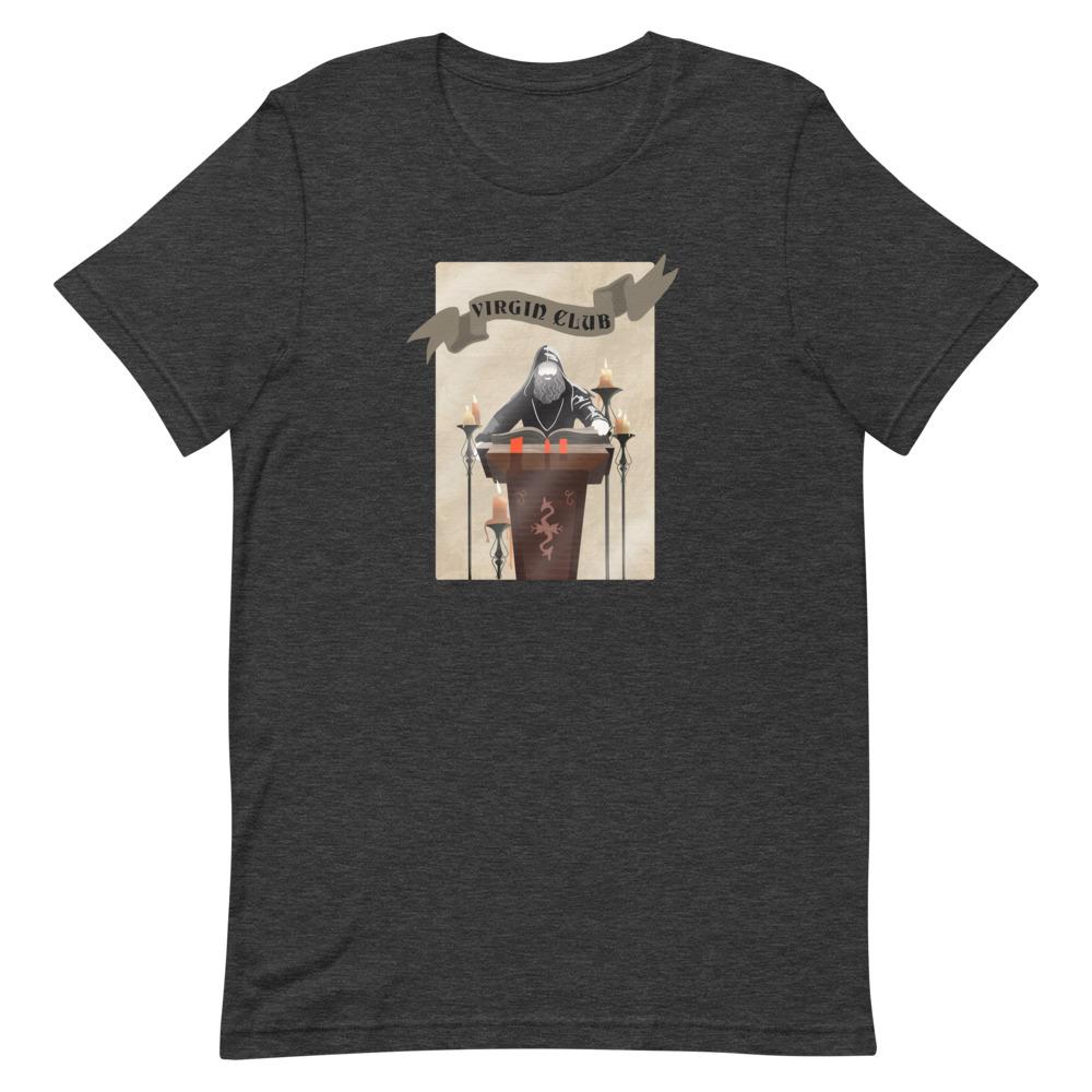 Virgin Club | Short-Sleeve Unisex T-Shirt | Skyrim Threads and Thistles Inventory Dark Grey Heather S 