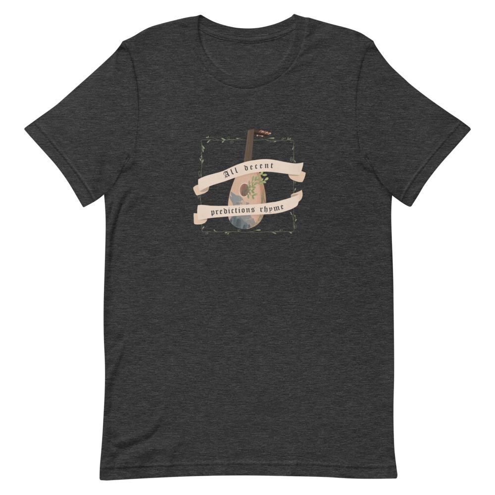 Predictions Rhyme | Short-Sleeve Unisex T-Shirt | The Witcher Threads and Thistles Inventory Dark Grey Heather S 