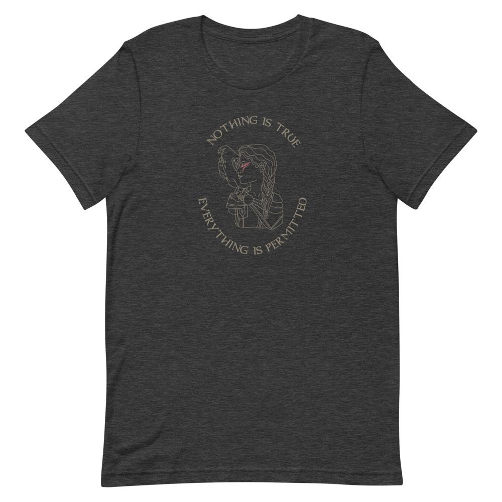 Nothing is True | Short-Sleeve Unisex T-Shirt | Assassin's creed Threads and Thistles Inventory Dark Grey Heather S 