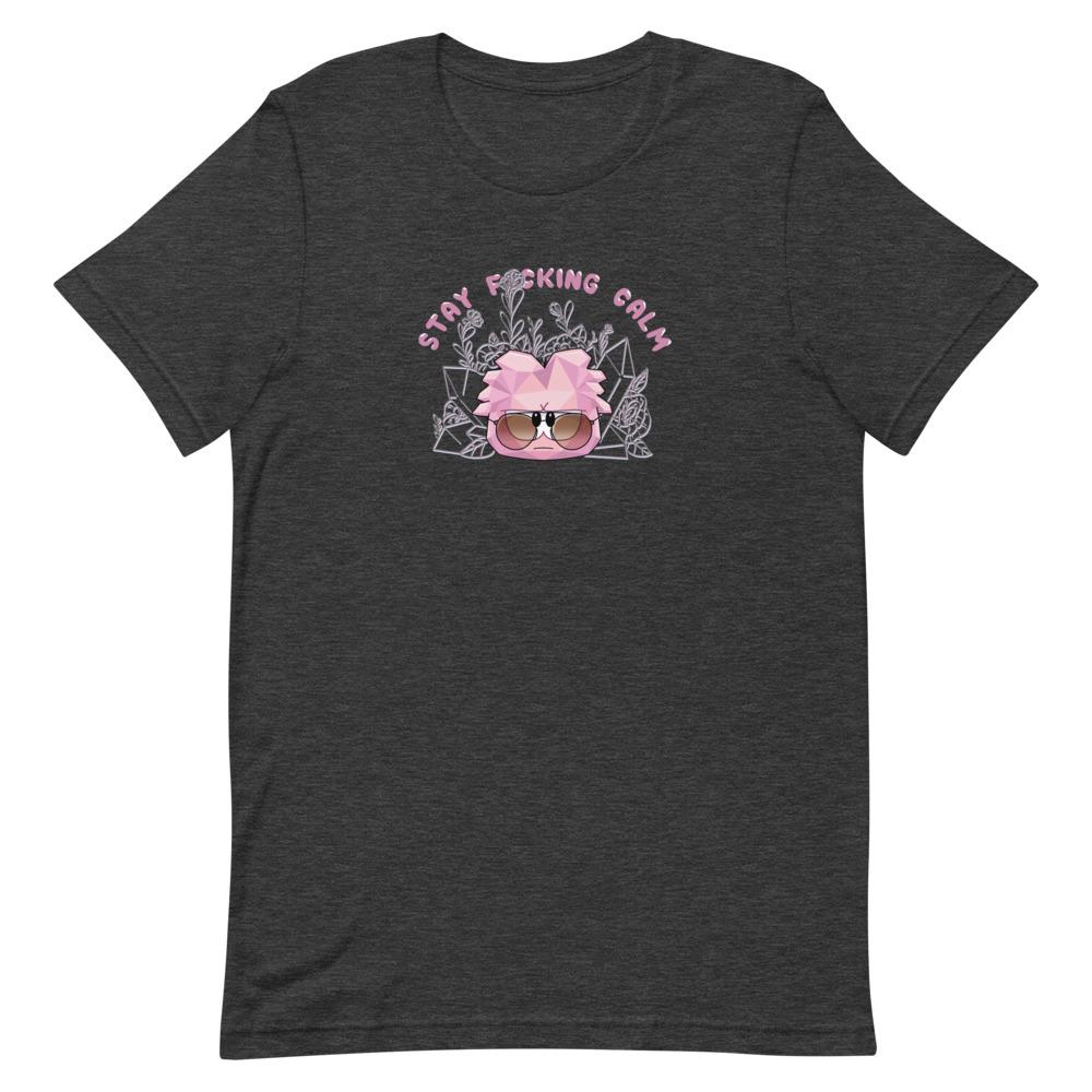 Stay Calm | Short-Sleeve Unisex T-Shirt | Club penguin Threads and Thistles Inventory Dark Grey Heather S 