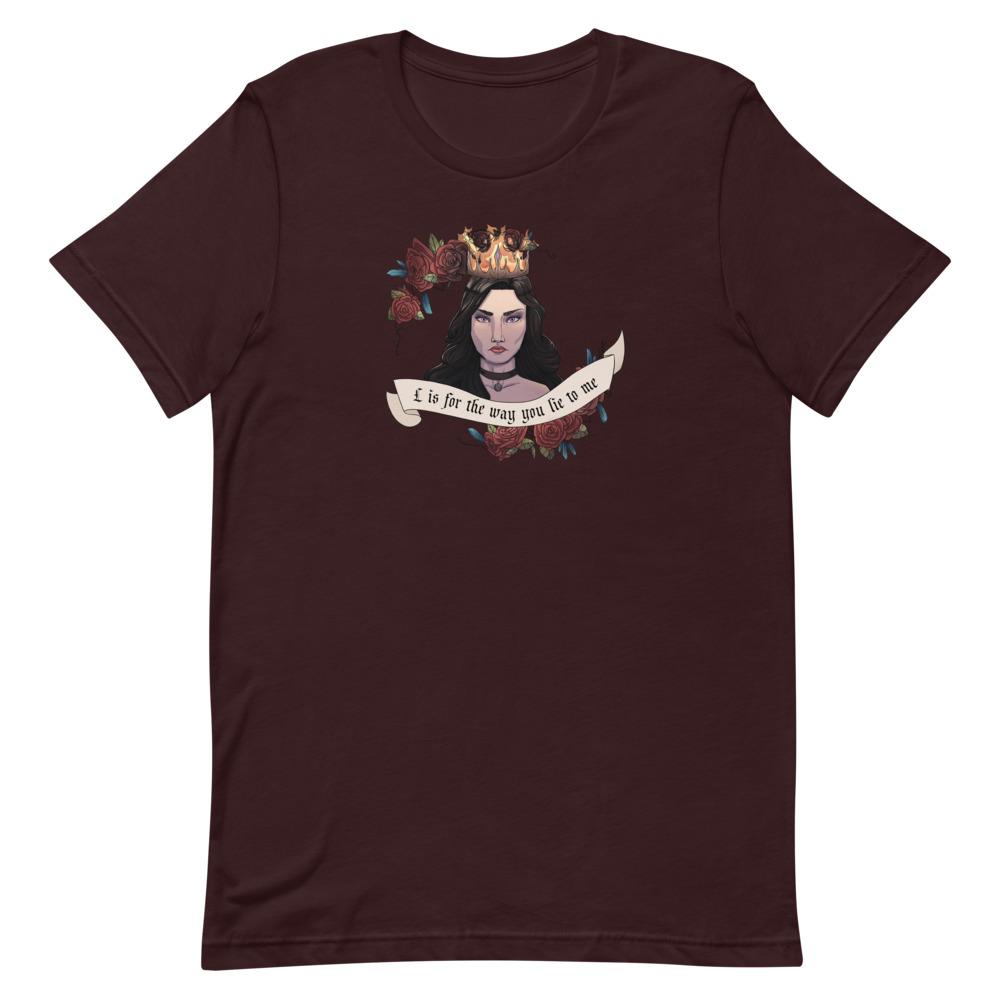 Lie to me | Short-Sleeve Unisex T-Shirt | The Witcher Threads and Thistles Inventory Oxblood Black S 