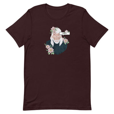 Floral Witcher | Short-Sleeve Unisex T-Shirt | The Witcher Threads and Thistles Inventory Oxblood Black S 