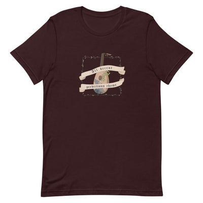 Predictions Rhyme | Short-Sleeve Unisex T-Shirt | The Witcher Threads and Thistles Inventory Oxblood Black S 