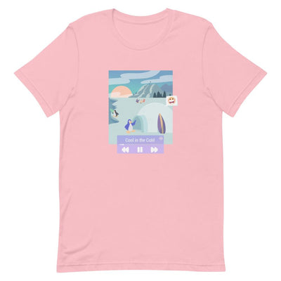 Cool in the Cold | Short-Sleeve Unisex T-Shirt | Club Penguin Threads and Thistles Inventory Pink 4XL 