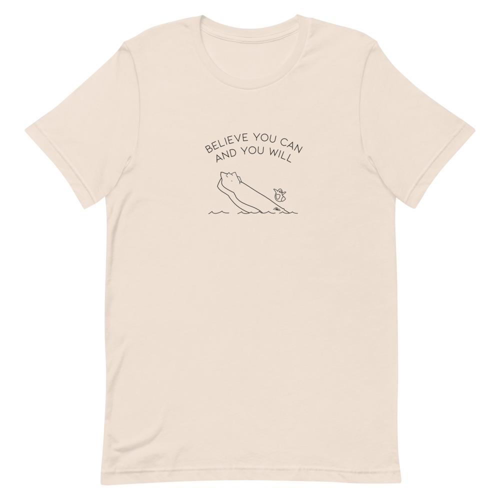 Believe You Can | Short-Sleeve Unisex T-Shirt | Club penguin Threads and Thistles Inventory Soft Cream S 