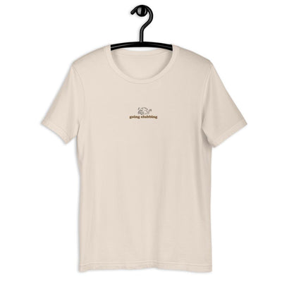Igloo Going Clubbing | Embroidered Short-Sleeve Unisex T-Shirt | Club Penguin Threads and Thistles Inventory Soft Cream S 