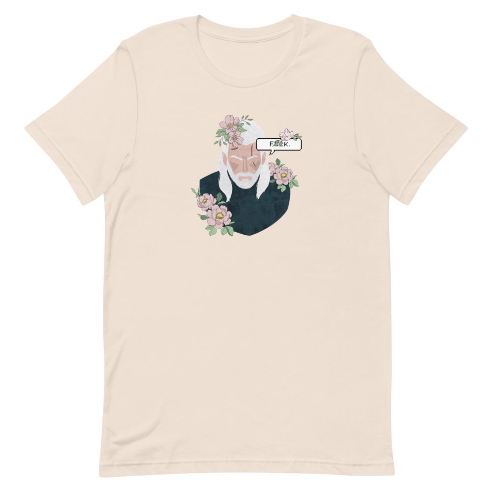 Floral Witcher | Short-Sleeve Unisex T-Shirt | The Witcher Threads and Thistles Inventory Soft Cream S 