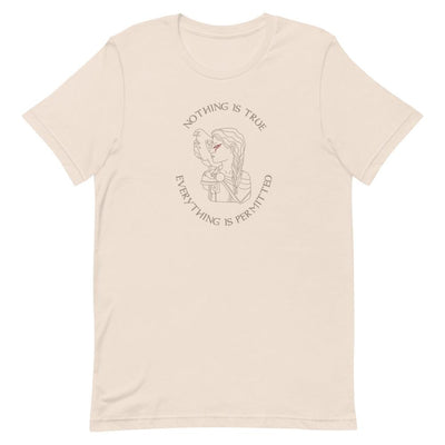 Nothing is True | Short-Sleeve Unisex T-Shirt | Assassin's creed Threads and Thistles Inventory Soft Cream S 