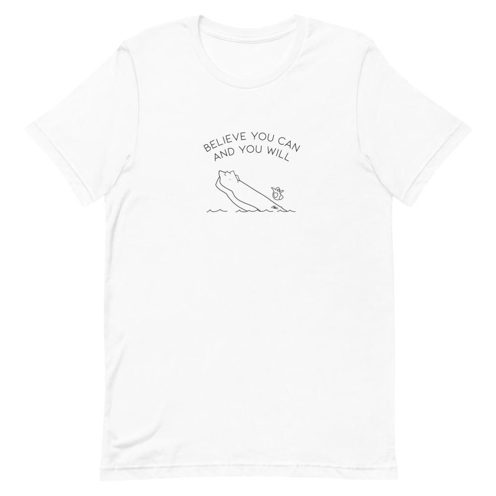 Believe You Can | Short-Sleeve Unisex T-Shirt | Club penguin Threads and Thistles Inventory White S 