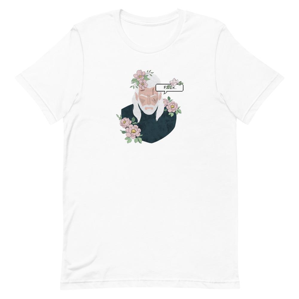 Floral Witcher | Short-Sleeve Unisex T-Shirt | The Witcher Threads and Thistles Inventory White S 