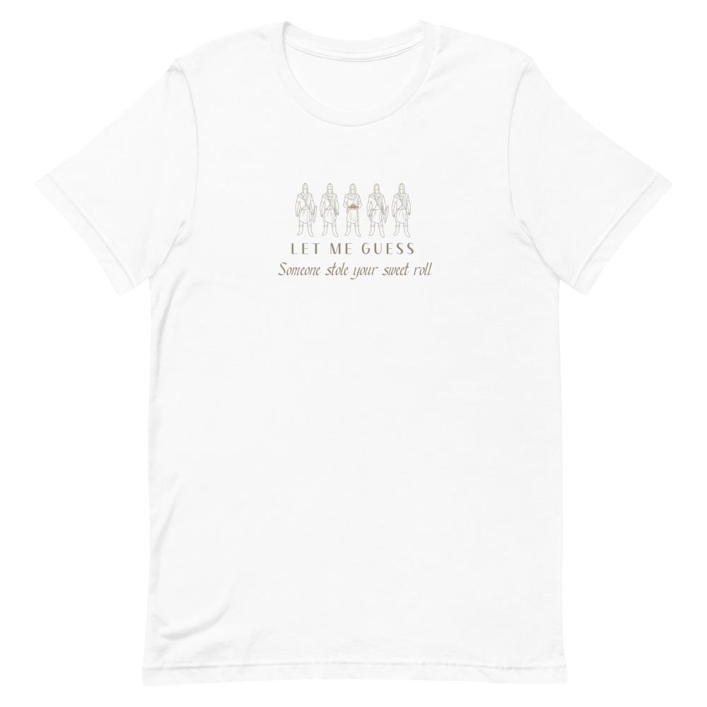Sweet Roll | Short-Sleeve Unisex T-Shirt | Skyrim Threads and Thistles Inventory White S 