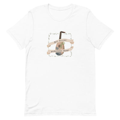 Predictions Rhyme | Short-Sleeve Unisex T-Shirt | The Witcher Threads and Thistles Inventory White S 