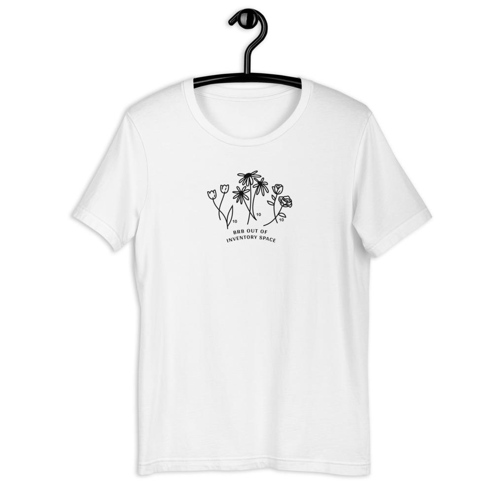 BRB Out Of Inventory | Short-Sleeve Unisex T-Shirt | Animal Crossing Threads and Thistles Inventory 