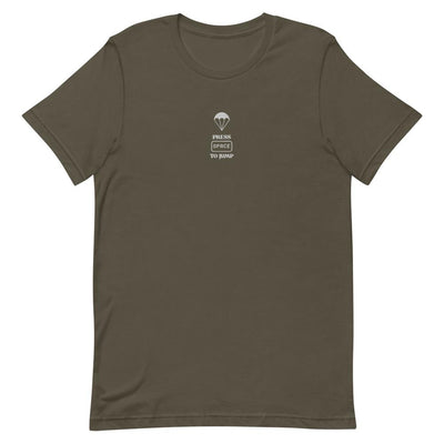 Space to Jump | Short-Sleeve Unisex T-Shirt | Fortnite Threads and Thistles Inventory Army S 