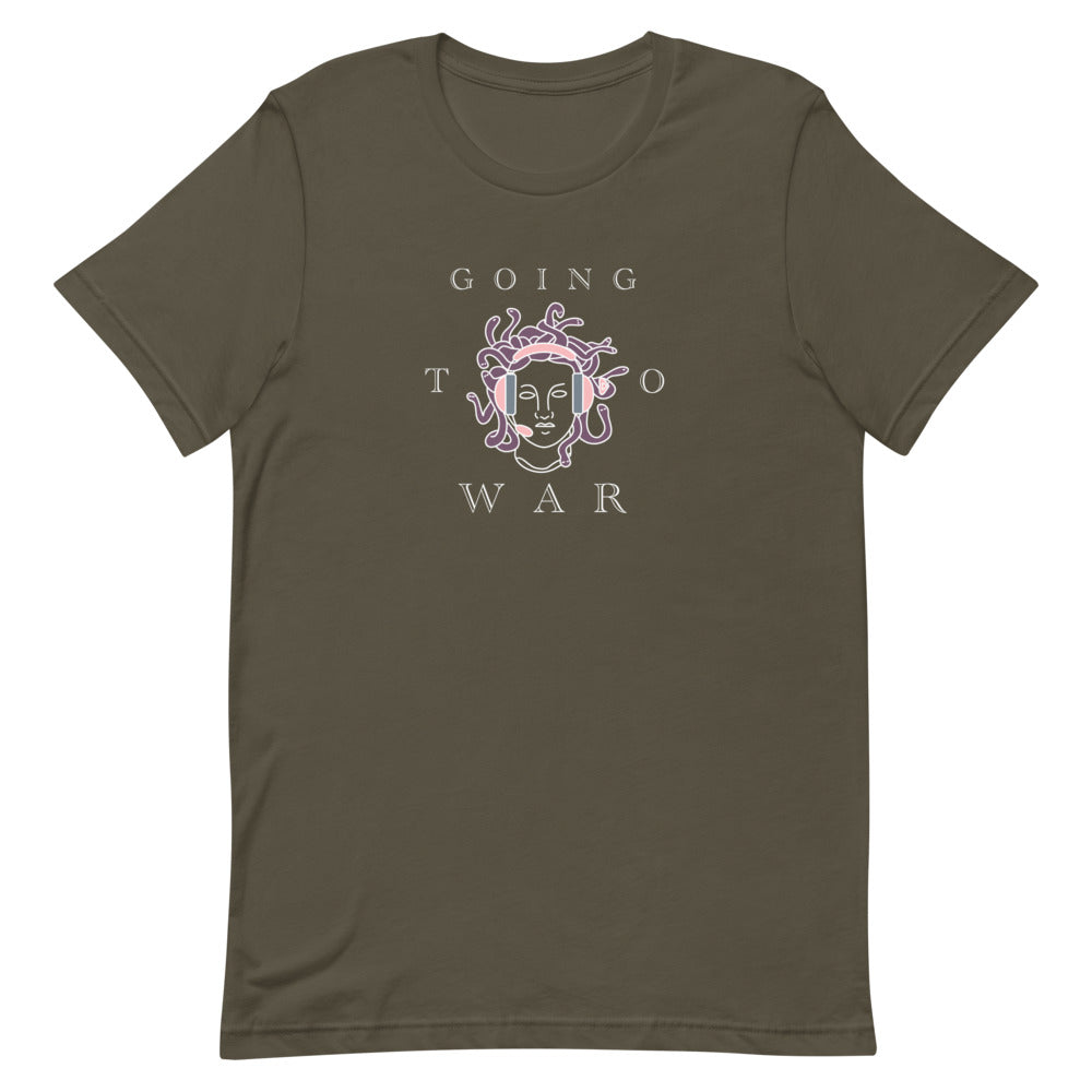 Going to War | Short-sleeve Unisex T-Shirt | Feminist Gamer Threads and Thistles Inventory Army S 