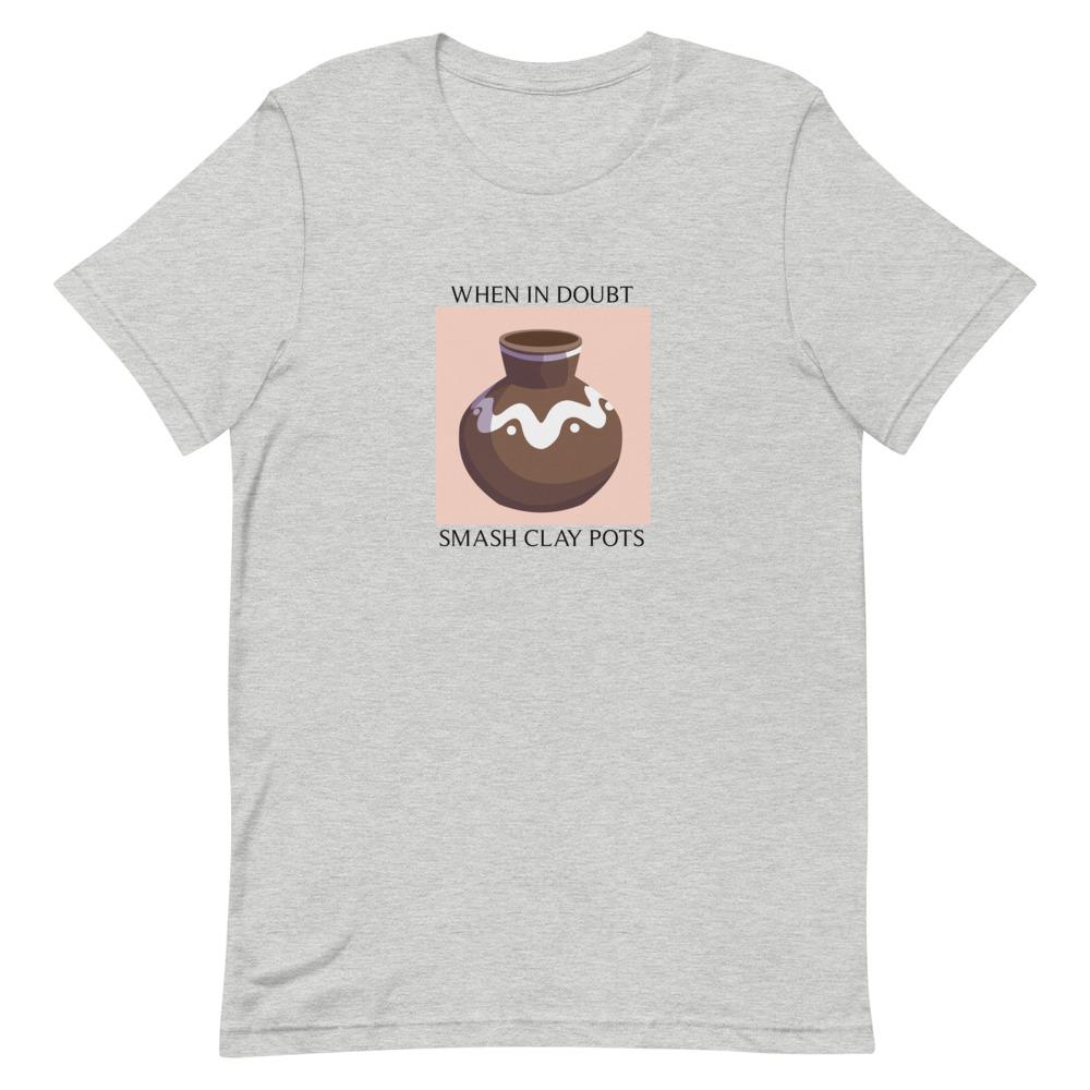 Smash Clay Pots | Short-Sleeve Unisex T-Shirt | The Legend of Zelda Threads and Thistles Inventory Athletic Heather S 